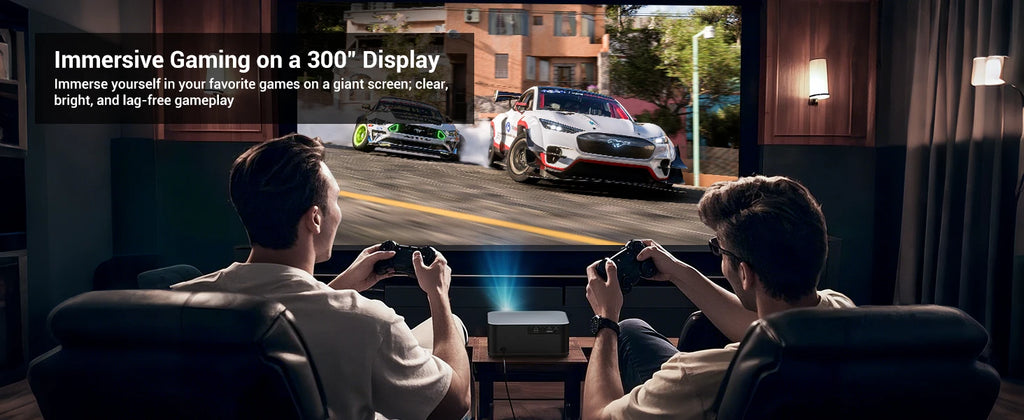 Happrun 4K Home Theater Projector (1500 ANSI, Auto Focus, Wi-Fi & Bluetooth)