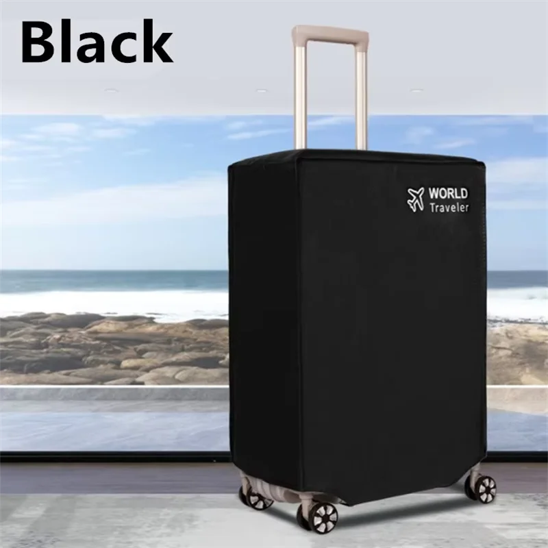 20/24/26/28/30inch Black Anti-scratch Luggage Protector Cover Non-woven Luggage Cover Dustproof Trolley Suitcase Wear-resistant