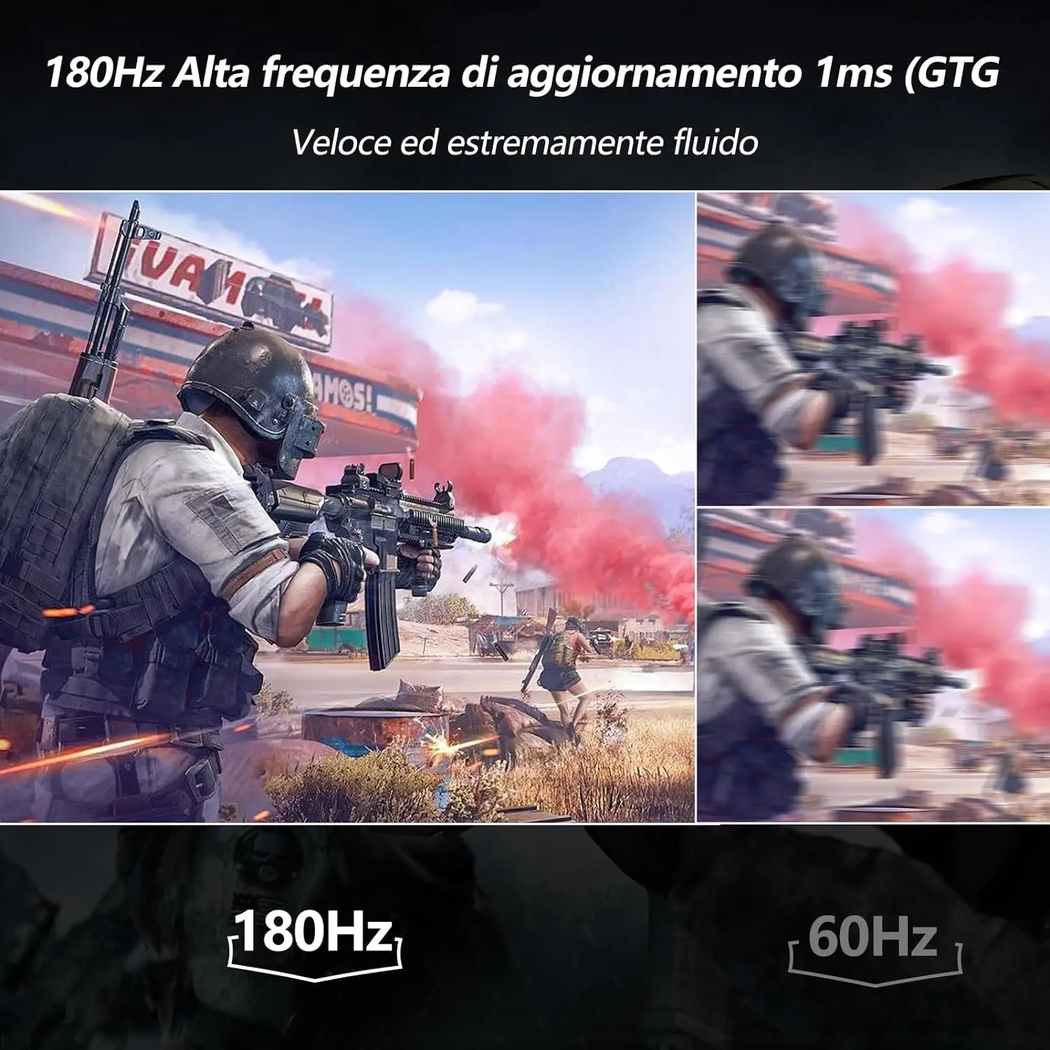 FYHXele 24" Fast IPS Gaming Monitor — FHD 1080p | 180Hz | 1ms | FreeSync / G-SYNC Compatible | HDR10