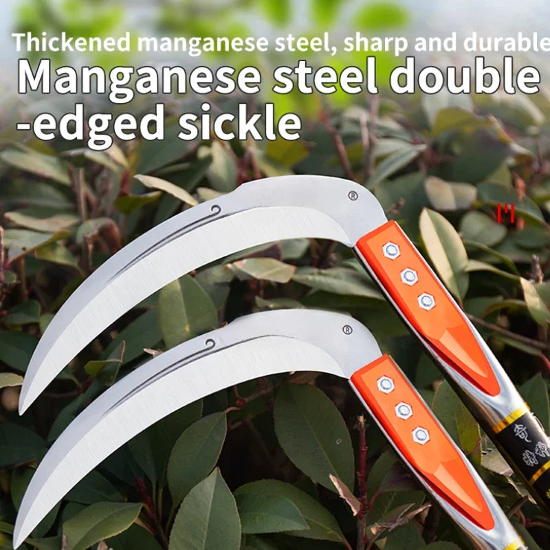 Manual Grass Sickle – Long-Handle Stainless Steel Weeding Tool