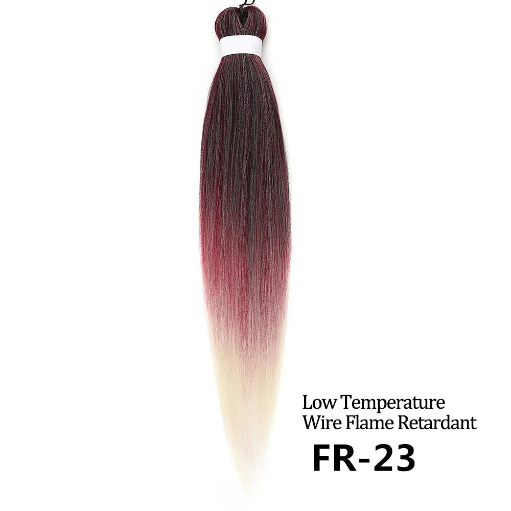 Chorliss Pre-Stretched Jumbo Braids — 24"/26" Synthetic Yaki Ombre (80–90 g, 105 Colors)