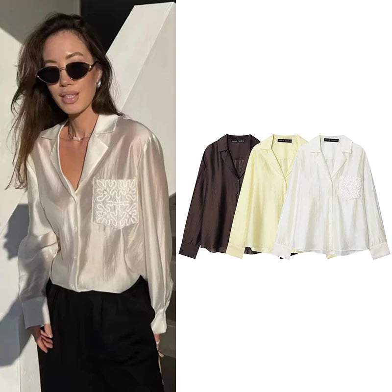 2025 New Women's Autumn Shirts Fashion Loose Elegant Office Shirts Chic Street Comfort Youth Travel Holiday Shirt Tops