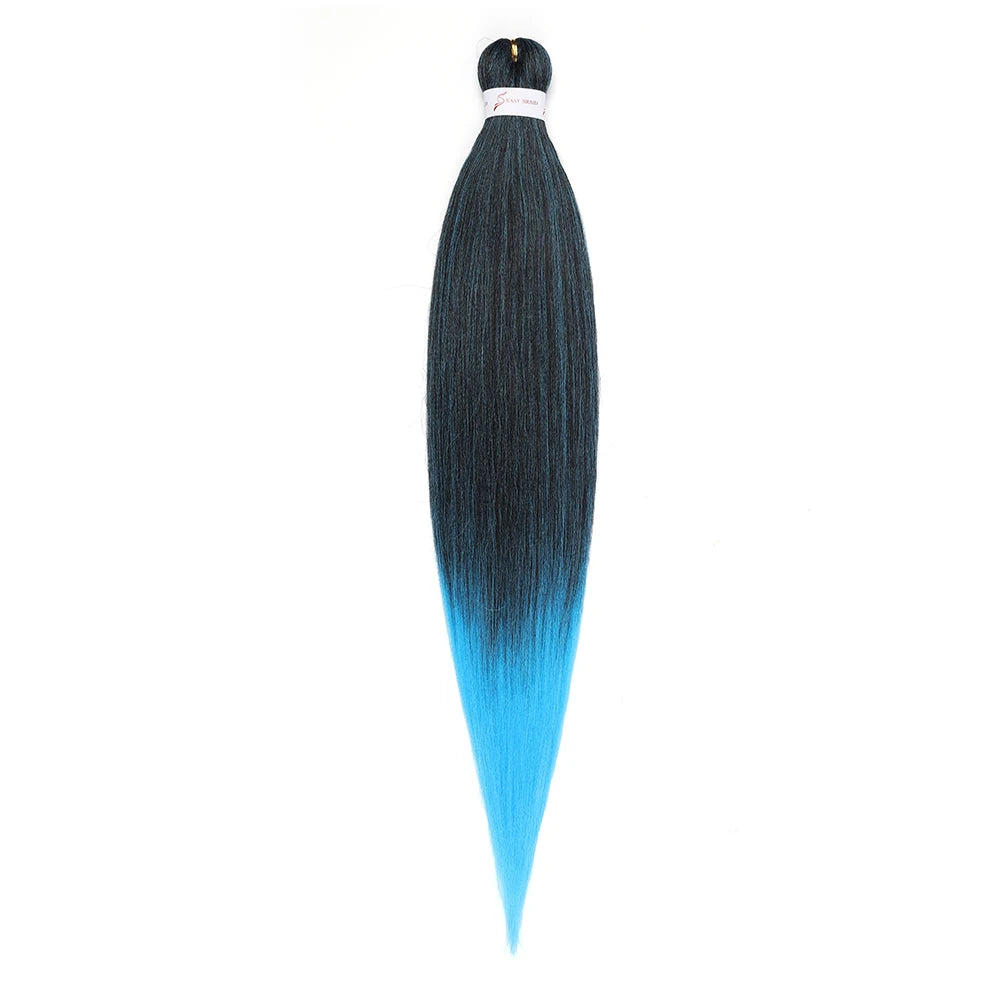 Pre-stretched Braids Hair Professional Itch Free Hot Water Setting Synthetic Fiber Ombre Yaki Texture Braid Hair Extensions