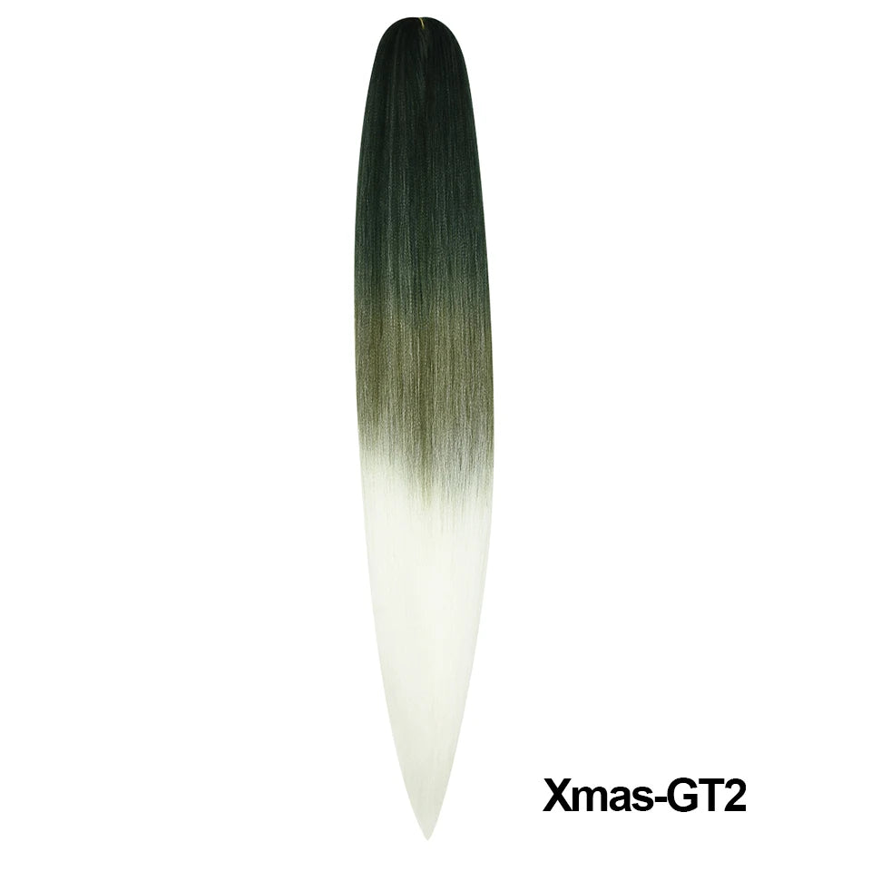 Miss Rola Synthetic New Christmas Colors Kanekalon HairJumbo Braid Yaki Straight Hair Extension Twist Braid Bulk Wholesale