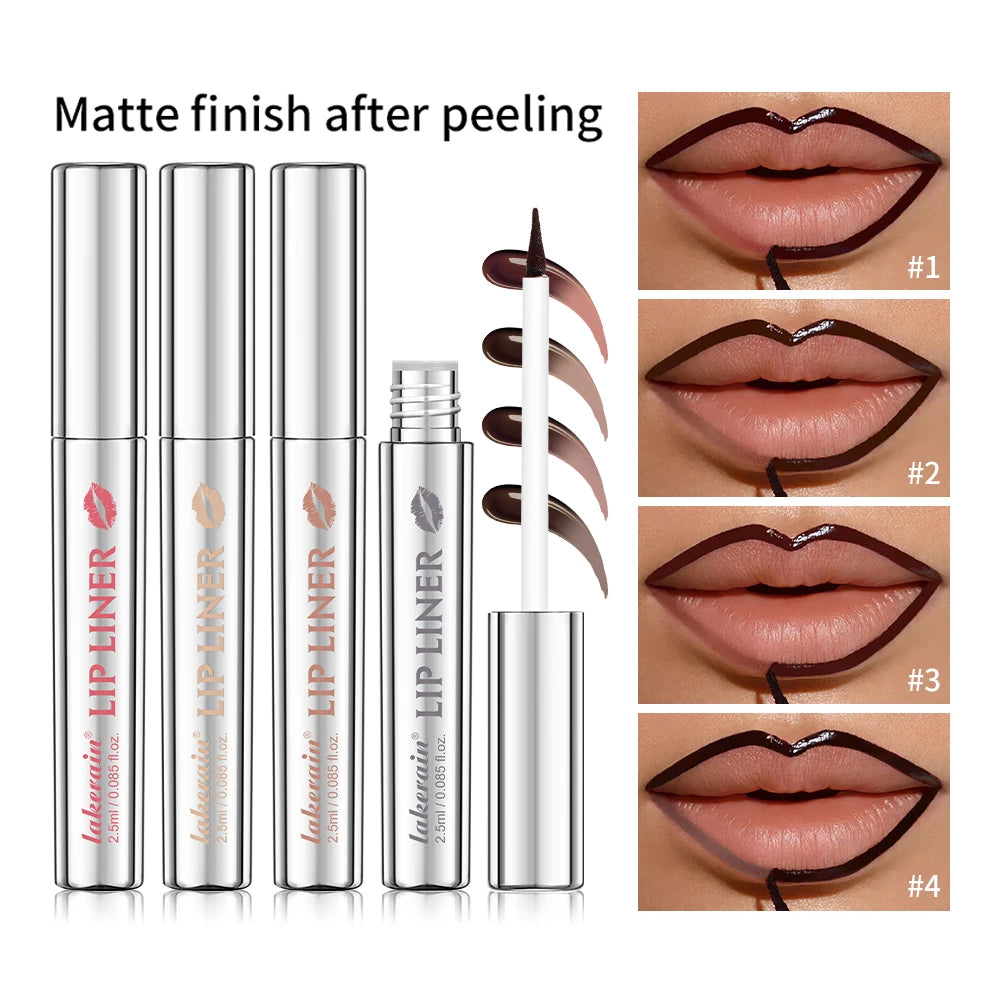 ibcccndc Waterproof Peel-Off Lip Liner & Tint (4 Colors, Long-Lasting Matte)
