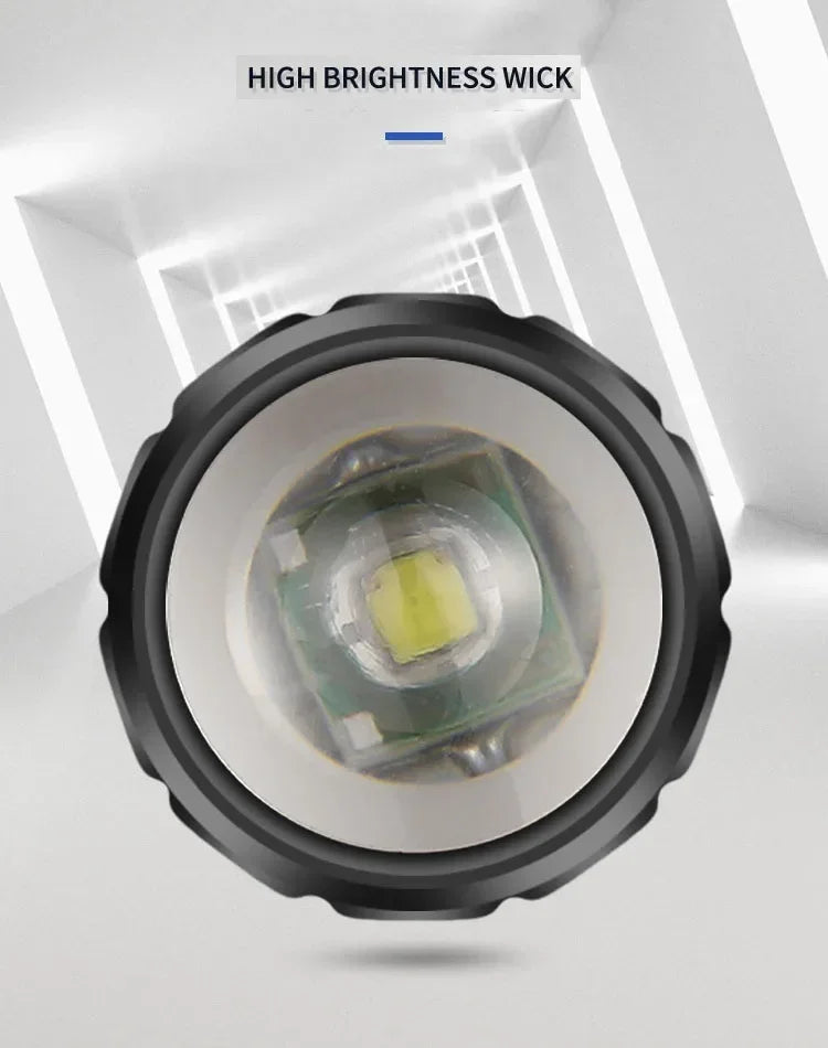 1-5PCS Mini LED Flashlight Zoom Torch COB+XPE Lamp Built-in Battery Lamp Outdoor Waterproof Emergency Pocket Light With Pen Clip