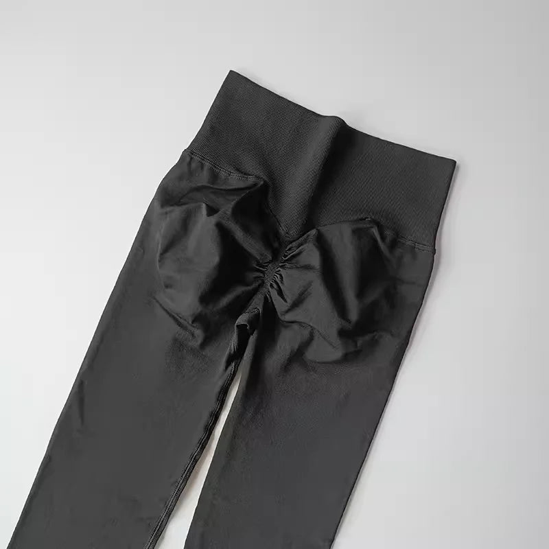 Seamless High-Waist Yoga Leggings – Push-Up Hip Lift Fit