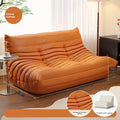 Double Caterpillar Suede Sofa Small Apartment Trendy Bedroom Single Lounging Area Lazy Living Room Tatami Inspired Cozy Design