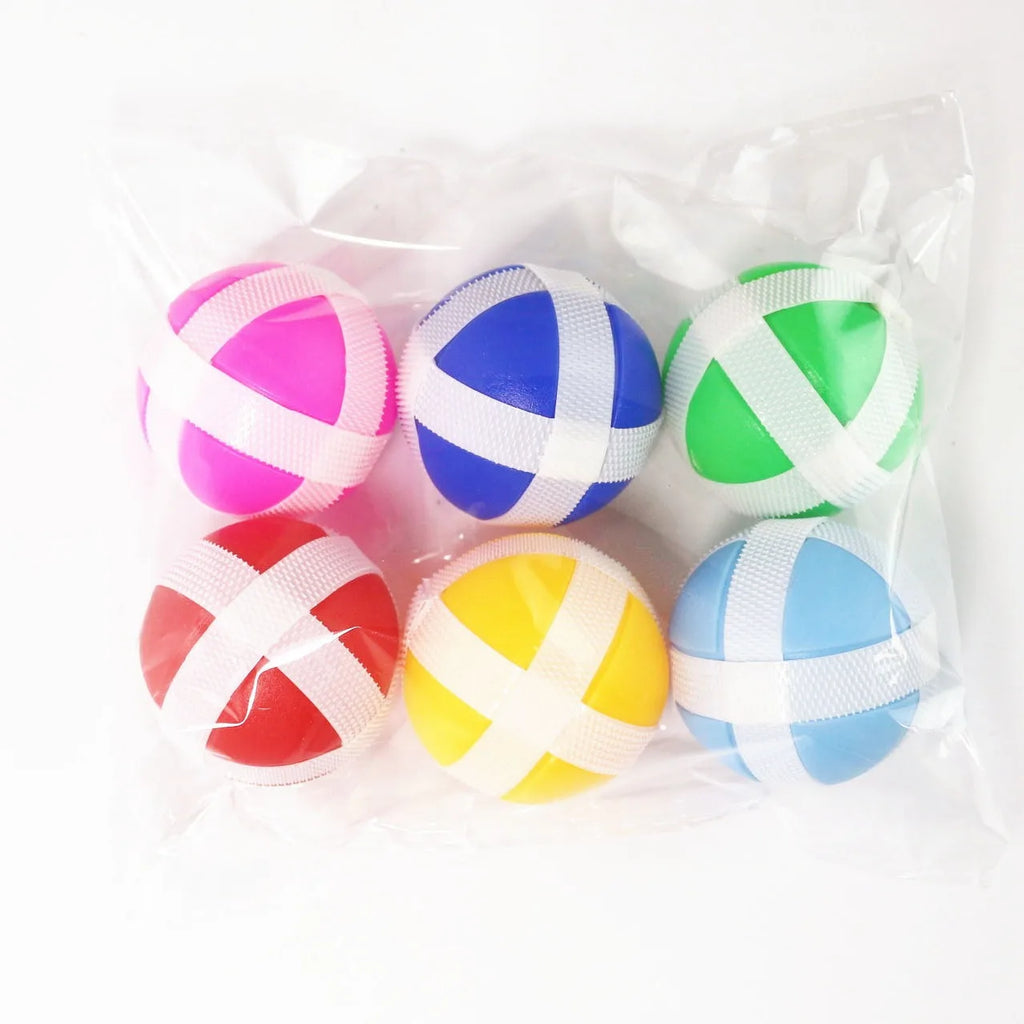 12PCS random suction cup stick target ball outdoor sport receive game throwing catch ball children parent-child interactive toy