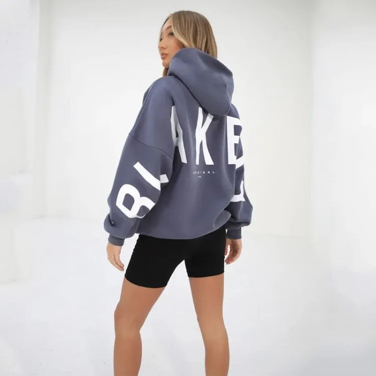 Women’s Printed Pullover Hoodie – Cozy Long Sleeve Sweatshirt