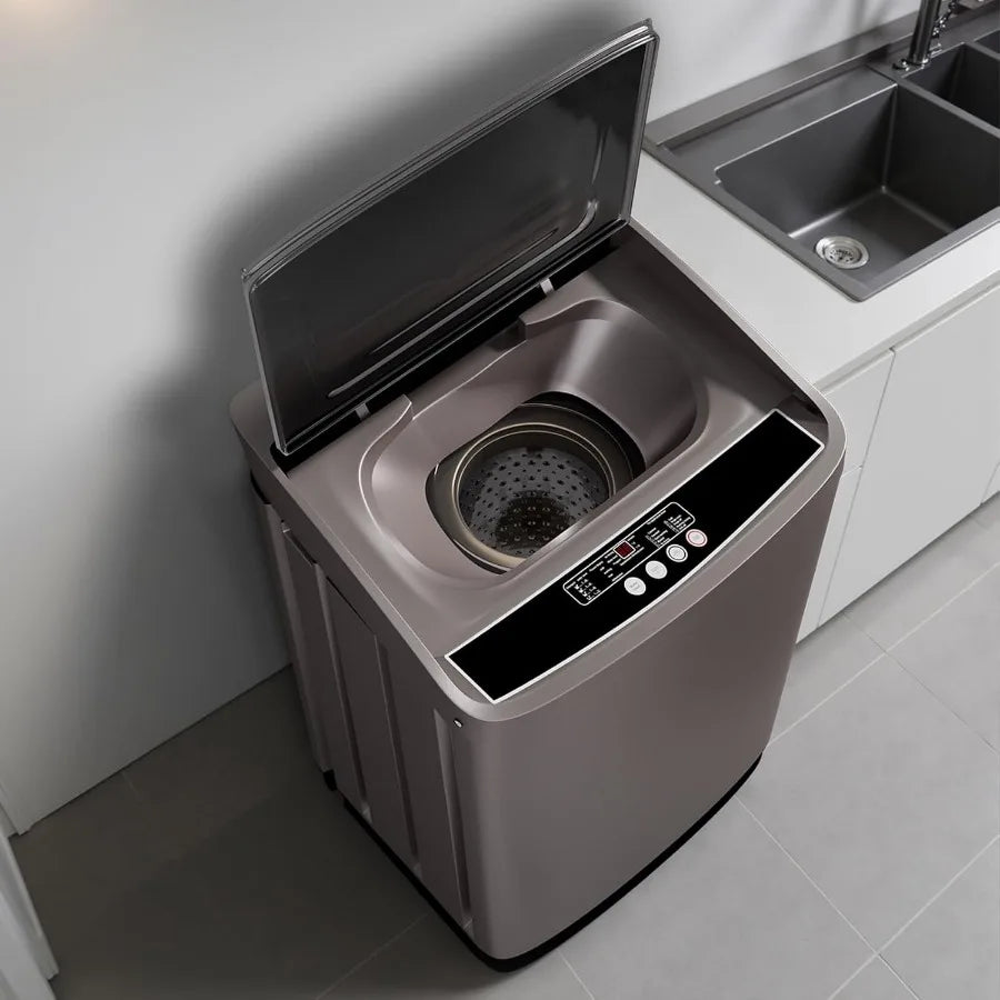 18lbs Portable Washing Machine Full Automatic Washer and Dryer with 2.4 Cu Ft Compact Design Featuring Drain Pump 10 Wash Progr