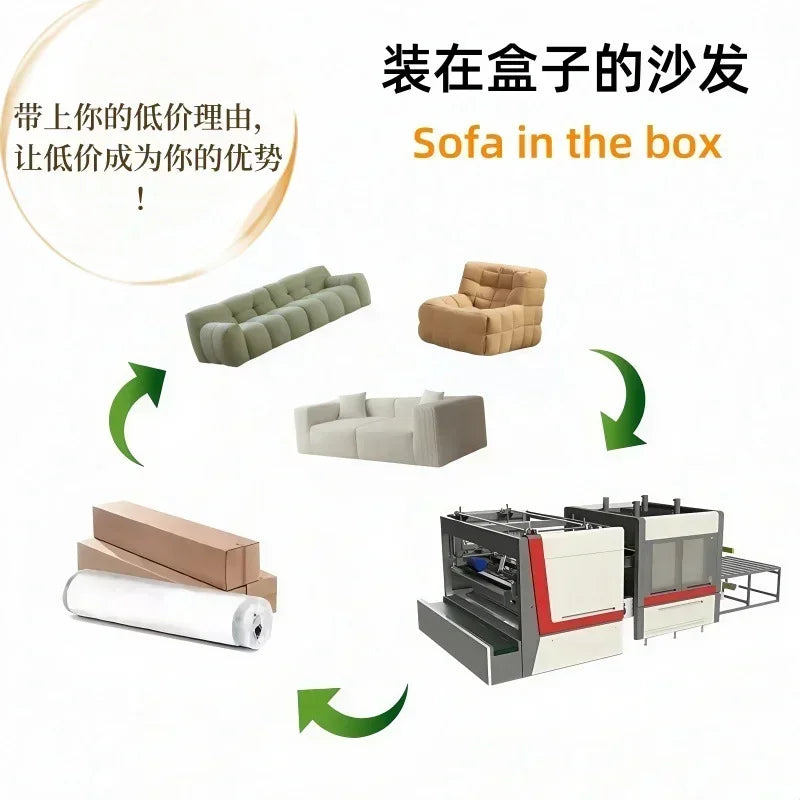 2025 New Elegant Italian Compressed Sofa Minimalist Retro Corduroy Sofa Bed Foldable Washable Customizable for Living Room