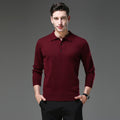 Top Grade Anti-Pilling New Fashion Men Knit Pullover Turndown Collar Autum Winter Slim Fit Warm Sweater Business Casual Jumper