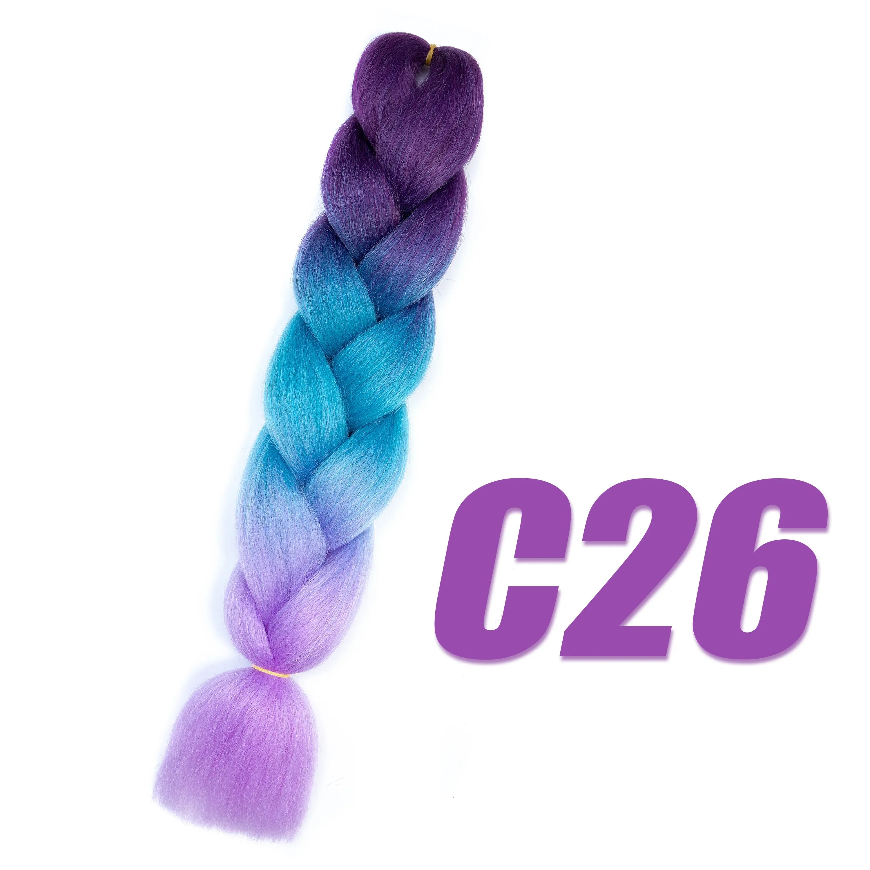 Purple Braiding Hair Pre Stretched Synthetic Kanekalon Crochet Hair Jumbo Braids Extensions Hair Accessories For Girls Braids