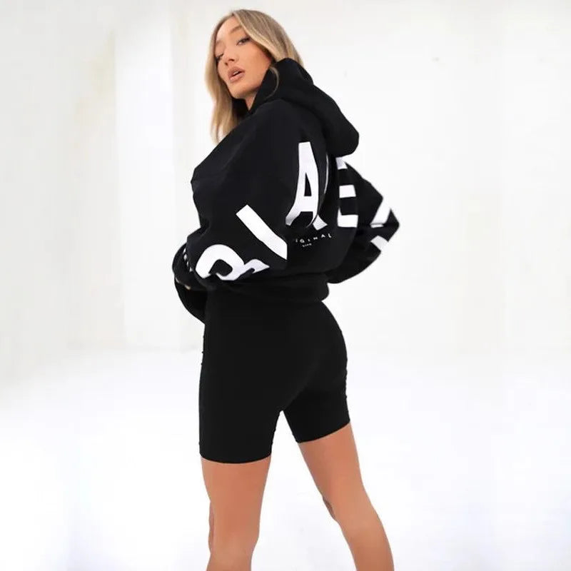 Women’s Printed Pullover Hoodie – Cozy Long Sleeve Sweatshirt