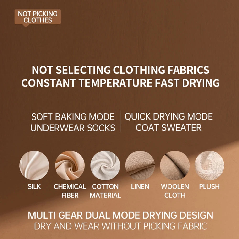 Folding Portable Clothes Dryer Mini Electric Laundry Dryer Hang Drying Rack Machine for Home Room Travel 110V 220V 전기의류건조 의류건조기