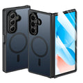 UYUXIO Translucent Magnetic Mobile Phone Case for Samsung Galaxy Z Fold 7 Wireless Charging Cases Rugged Slim Cover with Magnet