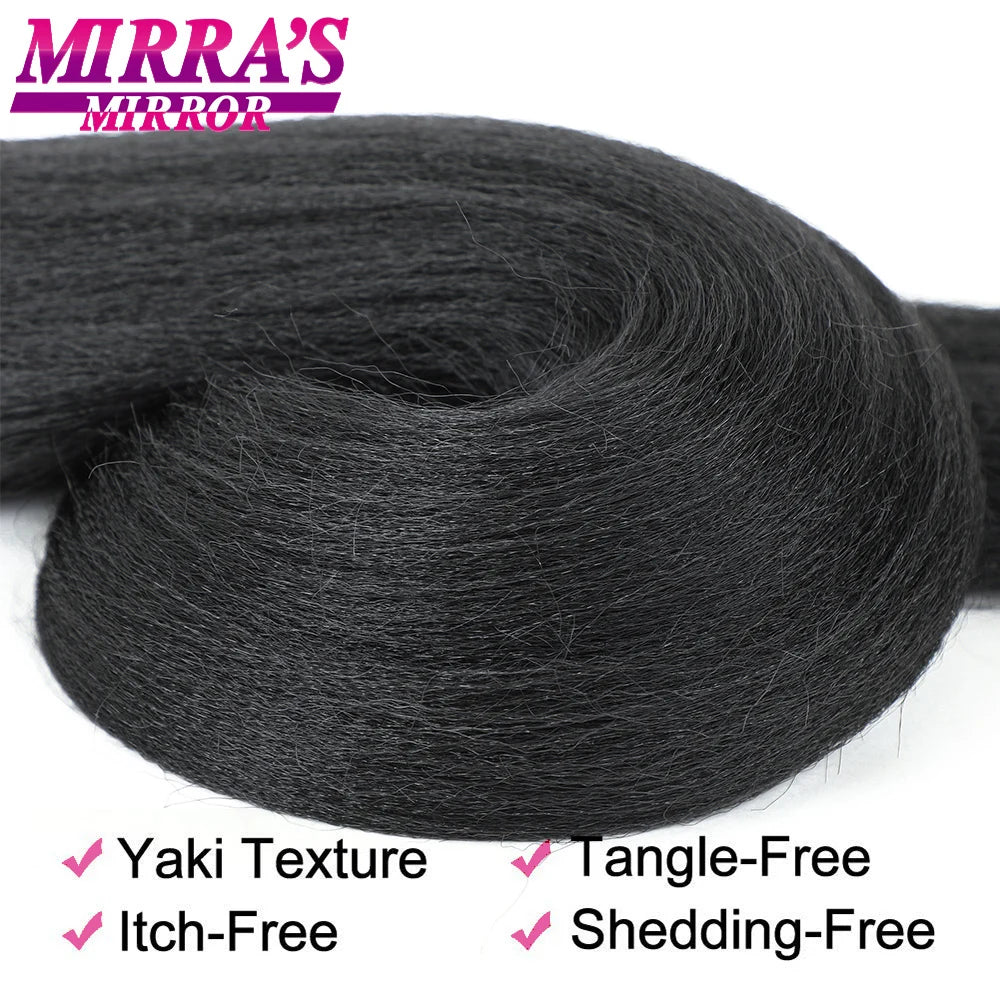 Soft Synthetic Braiding Hair for Kids Short Jumbo Braids Hair 12/16/20/26/30 Inch Pre Stretched Yaki Straight Hair Extensions