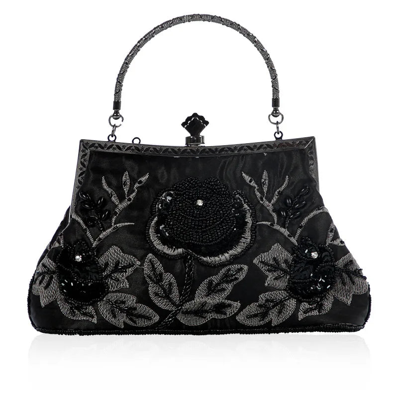 Bead Embroidery Women Evening Bag Diamonds Shell Lady Small Day Clutches Party Dinner Bag Wedding Bridal Pearl Handbags Purse