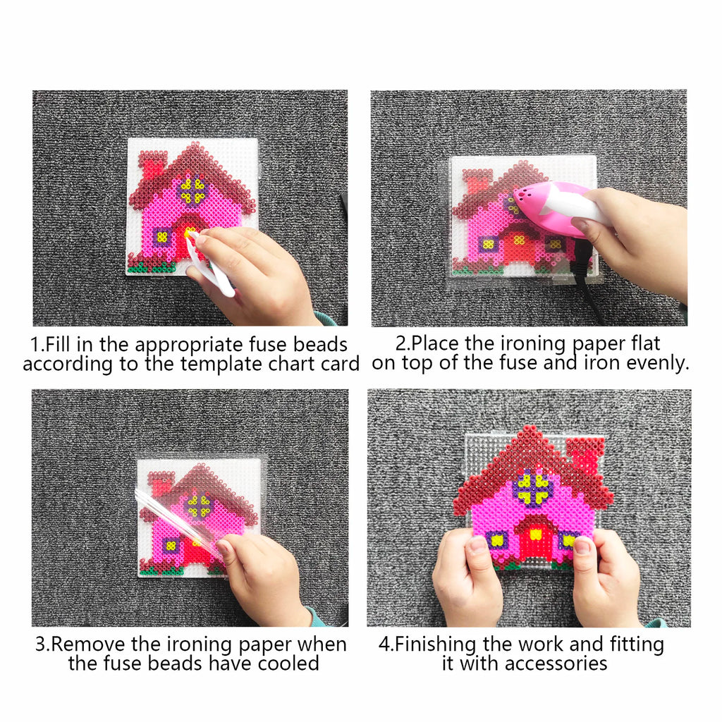 Hama Beads Box Embalagem Thermal mosaic Ferro Educação Beads, Ironing beads Fuse Beads Brinquedo DIY, 24 48 72 Cores 2.6MM 5MM