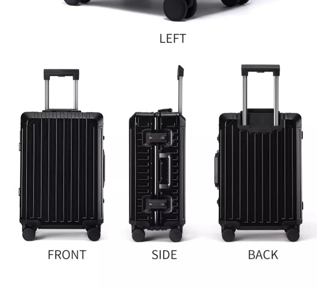 20"24"28" Inch Aluminum Trolley Suitcase Waterproof Metallic Cabin Luggage Trolly Bag With Wheels