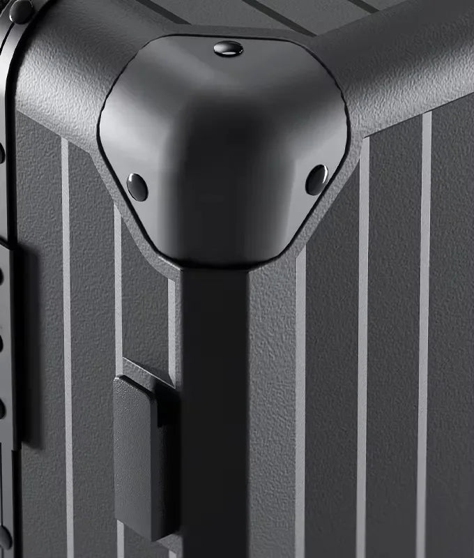 Aluminum Frame Wide Handlebar Rolling Luggage with Colorful Silent Spinner Wheels and TSA Lock Large Capacity Trolley Suitcase