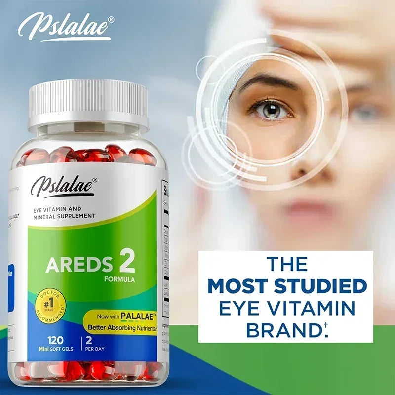 AREDS 2 Eyes Capsules - Contains Lutein and Zeaxanthin To Support Vision and Macula Health, Relieve Eye Fatigue - 120 Capsules