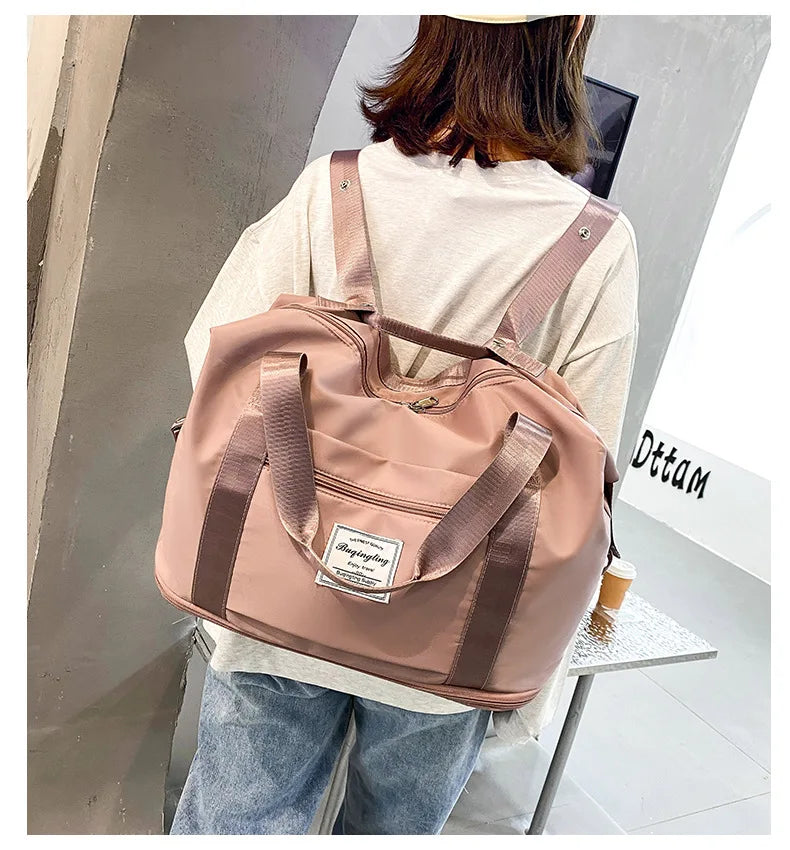 Large Capacity Expanding Double back Travel Bags Luggage Organizer Bag Handbag Waterproof Foldable Travel Clothes Storage Bag