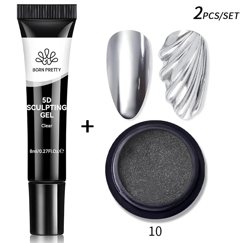 BORN PRETTY 5D Sculpting Nail Gel (8ml) – Emboss & Carve 3D Designs