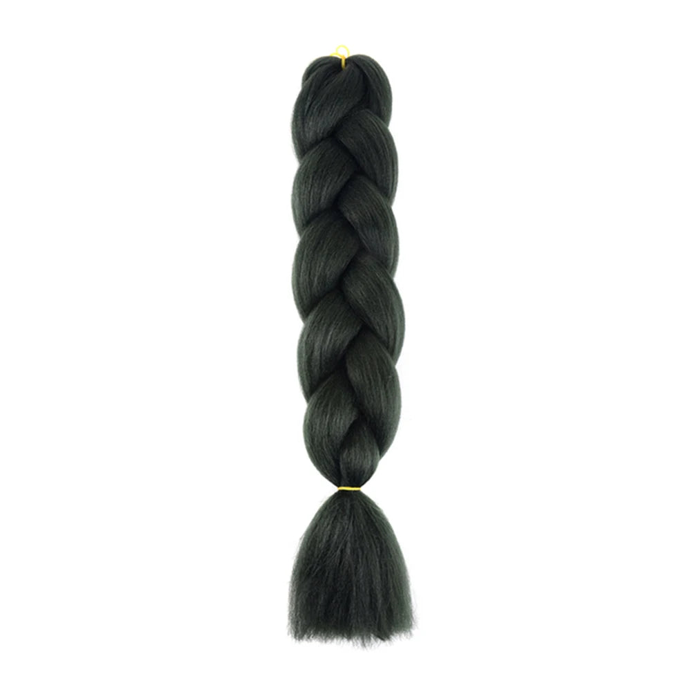 Jumbo Braids Extensions — 24" Synthetic Kanekalon Yaki Straight (Afro Ombre Piano Color)