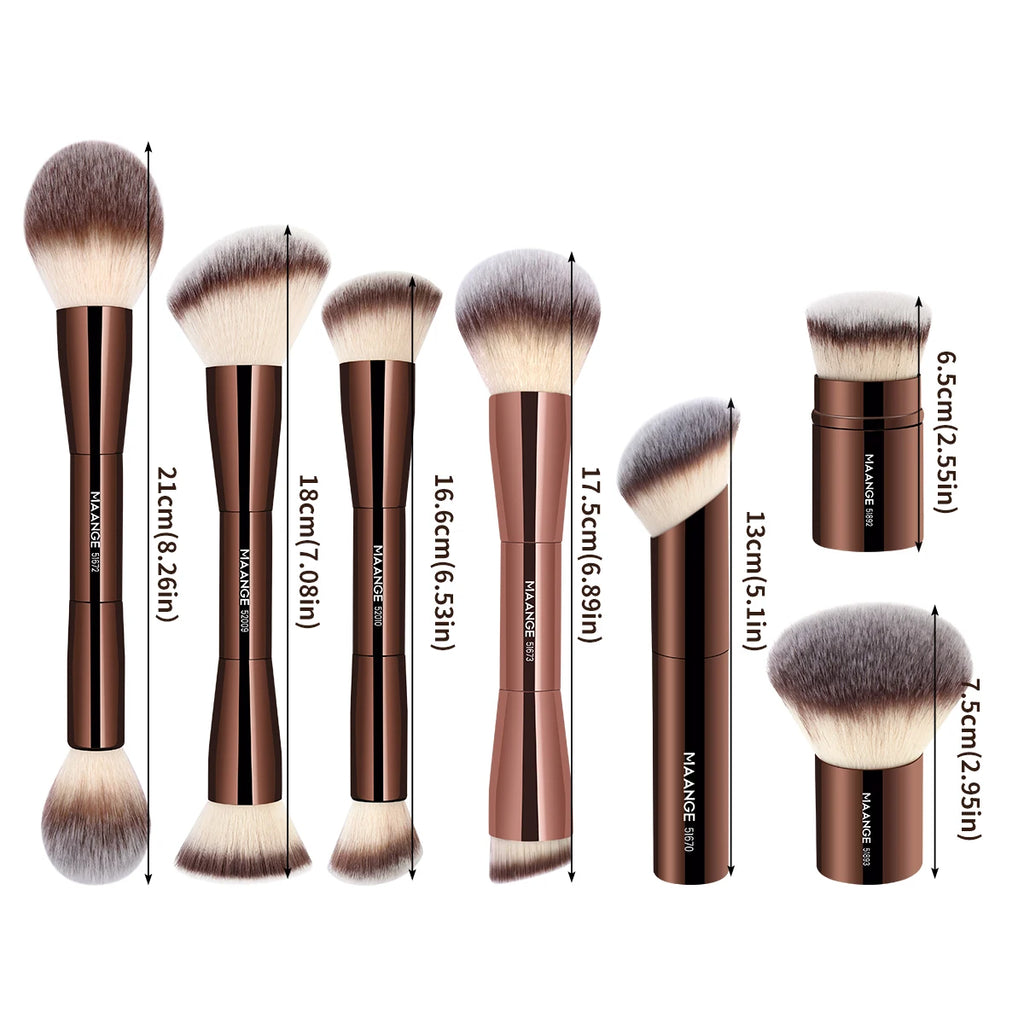 MAANGE 20-Piece Makeup Brush Set with Bag – Soft Synthetic Fluffy Brushes