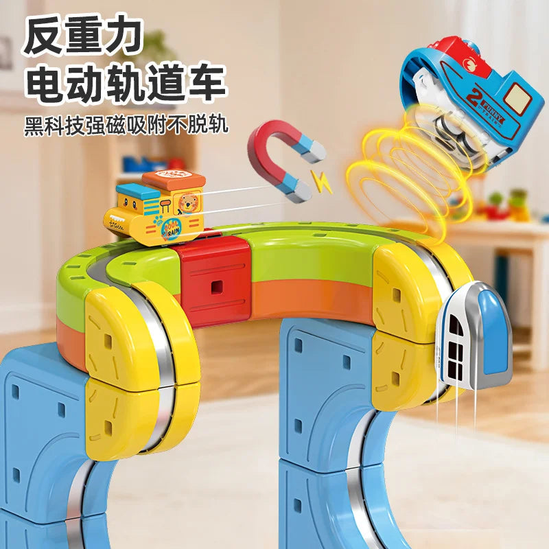 Montessori Toy 2025 Latest Educational Toys Assembly Magic Track Train Set Children'S Toys Non-Remote Control Rail Car Gift Box