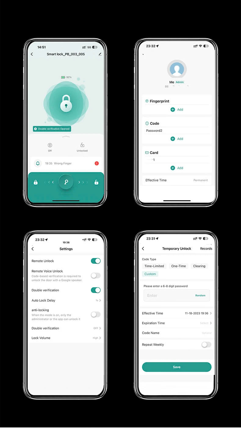 RAYKUBE M5 — Tuya Bluetooth Smart Fingerprint Door Lock (US Free Delivery)