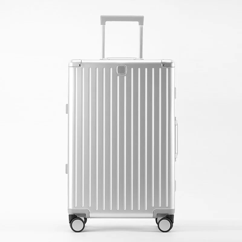 SUSHIMU 100% Aluminum-magnesium alloy Travel Suitcase Rolling Luggage 20/24/28 inch Trolley Luggage Carry-On Cabin Suitcase