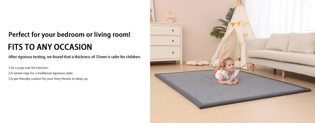 Huloosleep 4 Colors Baby Crawling Play Mats Non-Slip Thick Soft Foam Baby Activity Rug Gym Baby Carpet Mother+Kids Area Rug