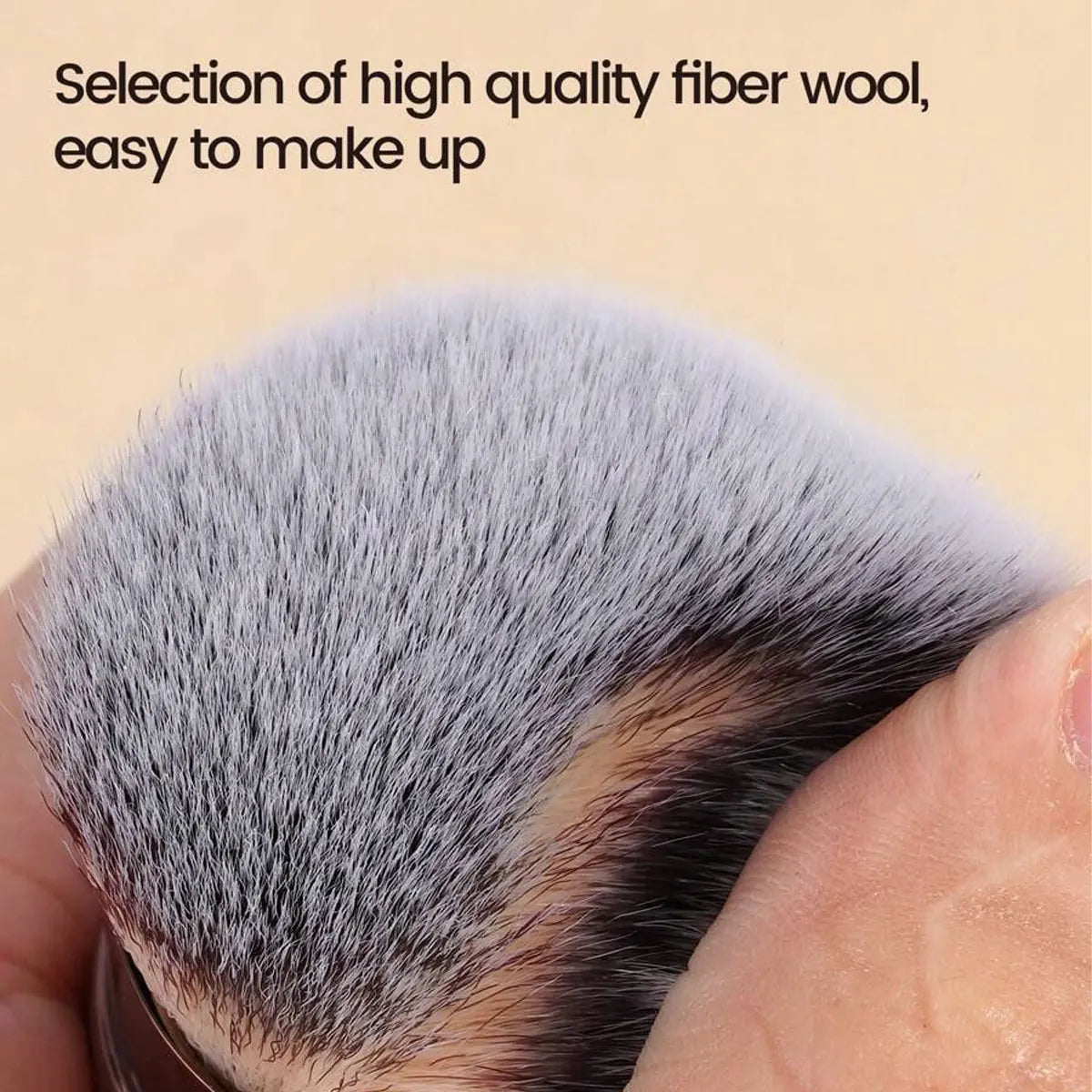 1pc Professional Face Retractable Makeup Brush,Blush Brush Foundation Brush Loose Powder Brush Synthetic Hair Ultra-Soft Doundat