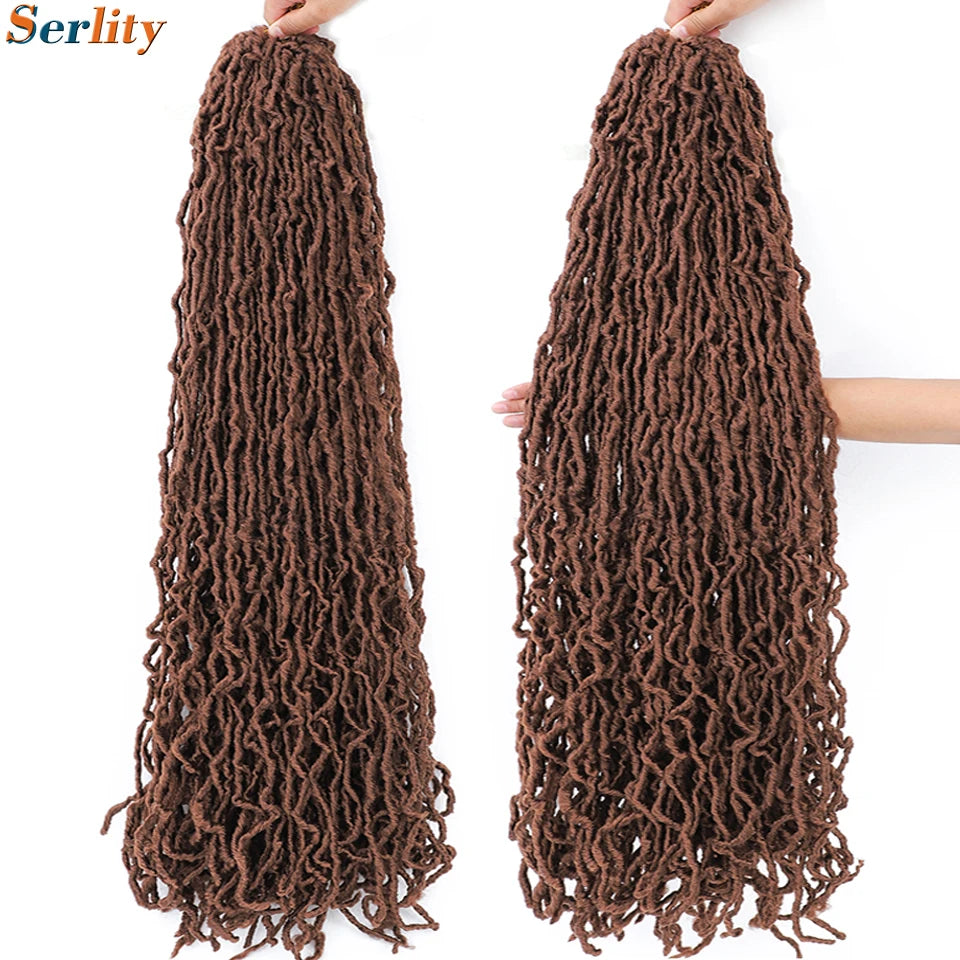 Serlity Faux Locs Extensions — 36"/24"/18" Soft Goddess Dreadlocks Crochet Hair