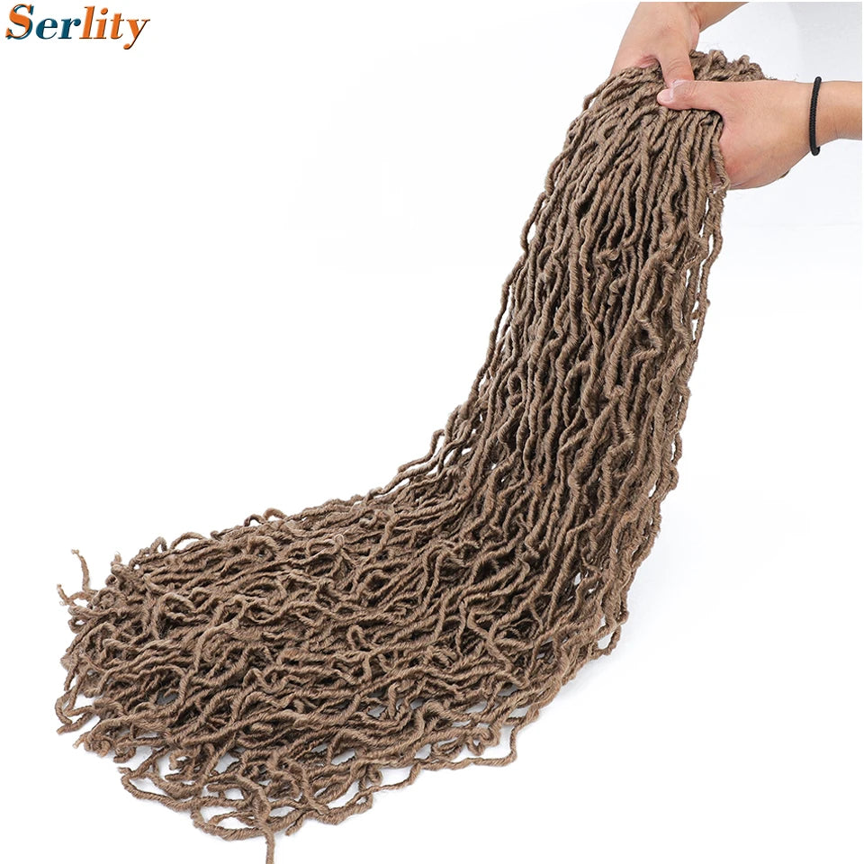 Serlity Faux Locs Extensions — 36"/24"/18" Soft Goddess Dreadlocks Crochet Hair