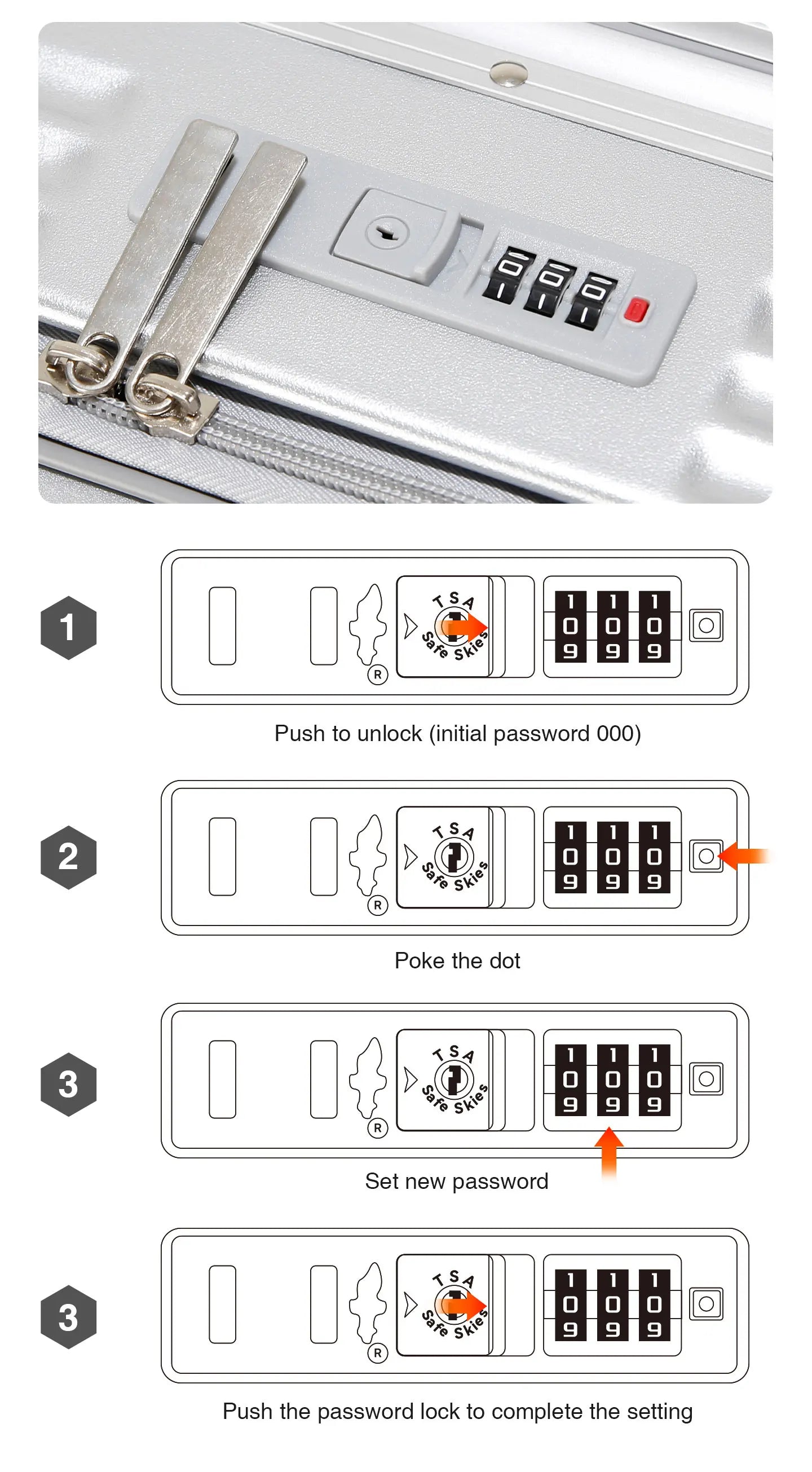 AIWEINY Aluminum Frame Suitcase PC Hard Shell Pressure-Resistant Travel Luggage, 360° Silent Swivel Wheels, with TSA Lock.