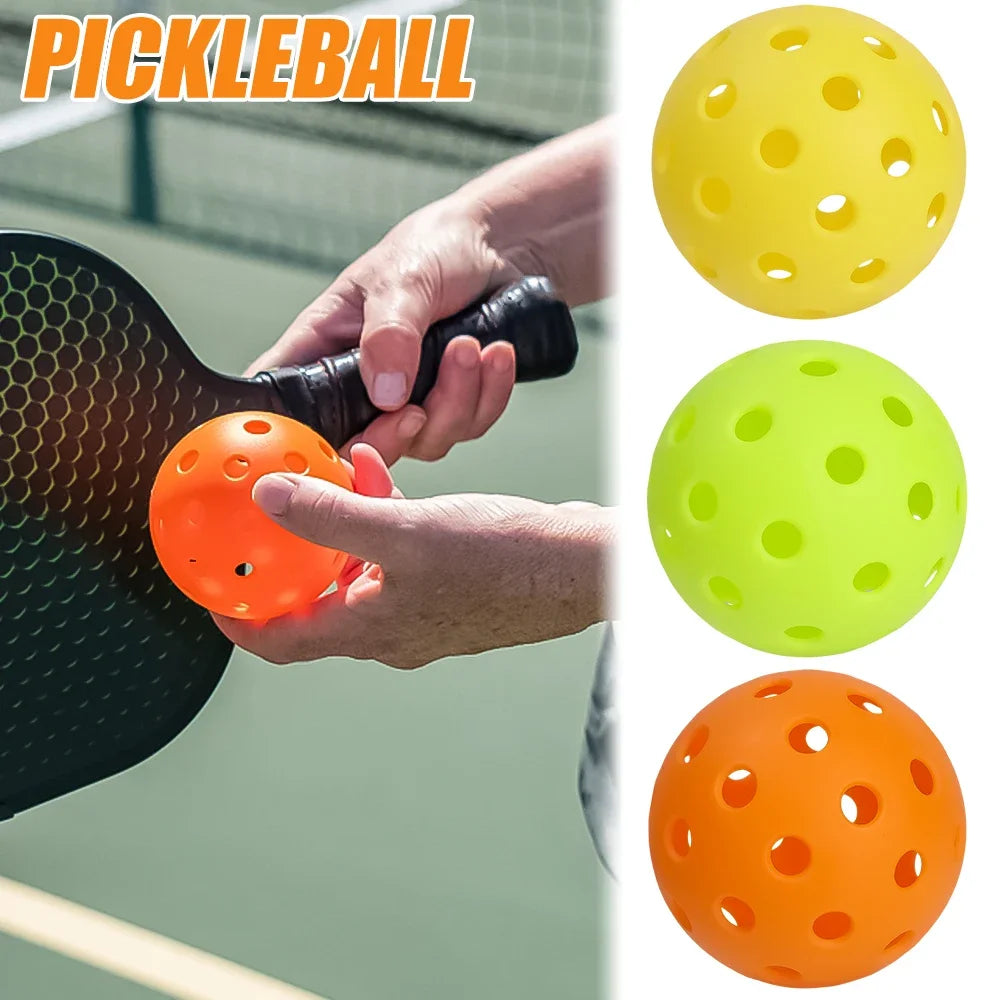 Outdoor Pickleball Balls — 40-Hole Tournament Standard (74 mm, PE Material)