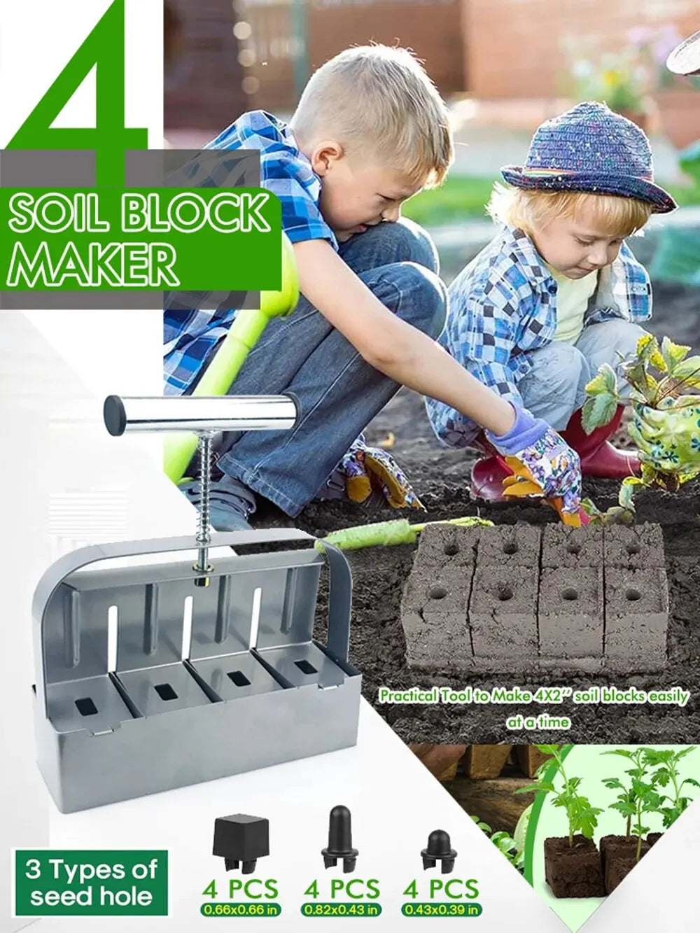 2-Inch Handheld Soil Block Maker – Seed Starting Tool