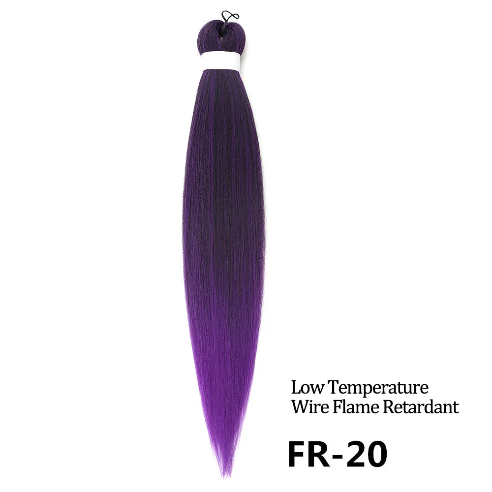 Chorliss Pre-Stretched Jumbo Braids — 24"/26" Synthetic Yaki Ombre (80–90 g, 105 Colors)