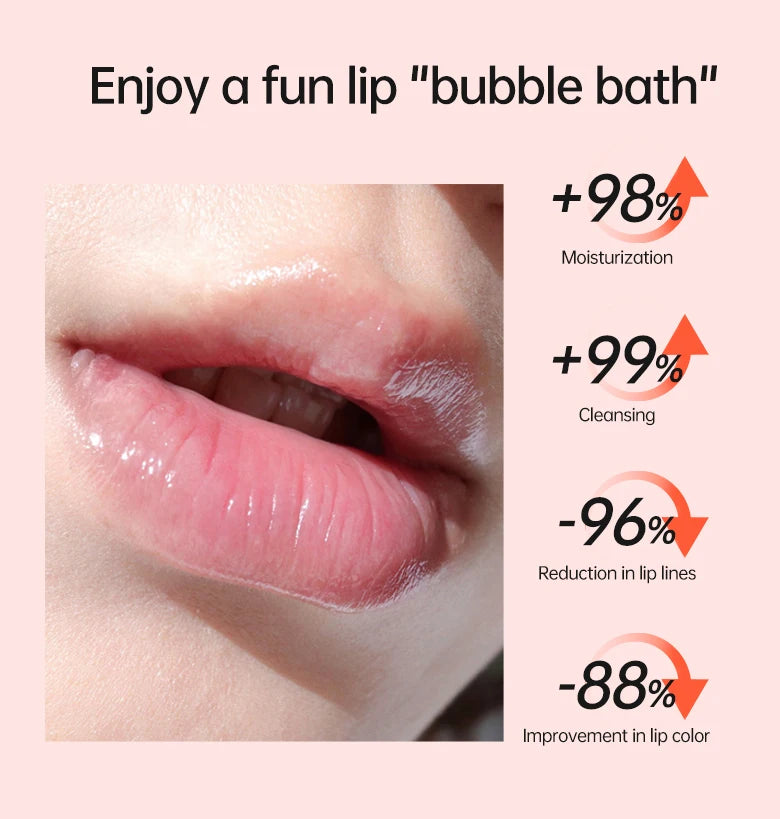 JoyPretty Bubble Lip Balm Lightening Dark Lip Mask Gloss Oil Makeup Exfoliating Clean Moisturizer Beauty Health Lip Care Product