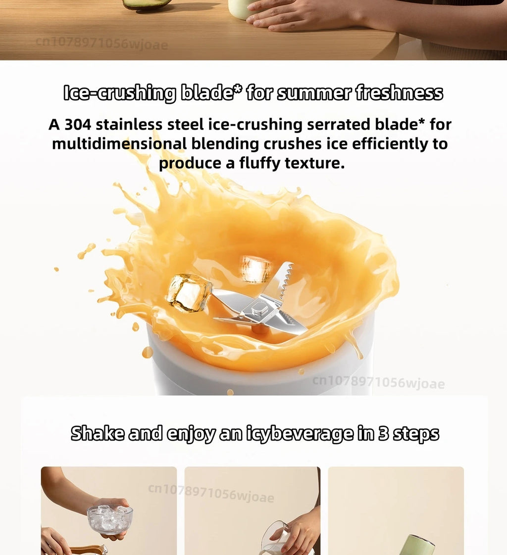 Xiaomi Mijia Portable Juicer 2 – 300 mL, Type-C, 40-sec Quick Blend