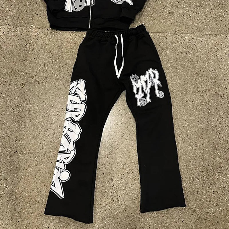 High Street Y2K zip up hoodie women Gothic 90s Print Hoodie kawaii streetwear Sweatshirt Vintage clothing Punk Loose Hip Hop