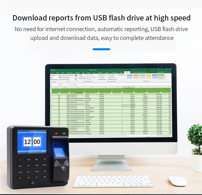 Asia-Teco M10H Fingerprint Time & Access Terminal (2.4" TFT)