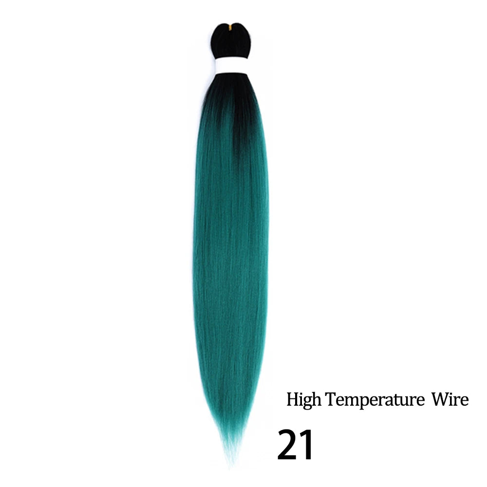 Chorliss Pre-Stretched Jumbo Braids — 24"/26" Synthetic Yaki Ombre (80–90 g, 105 Colors)