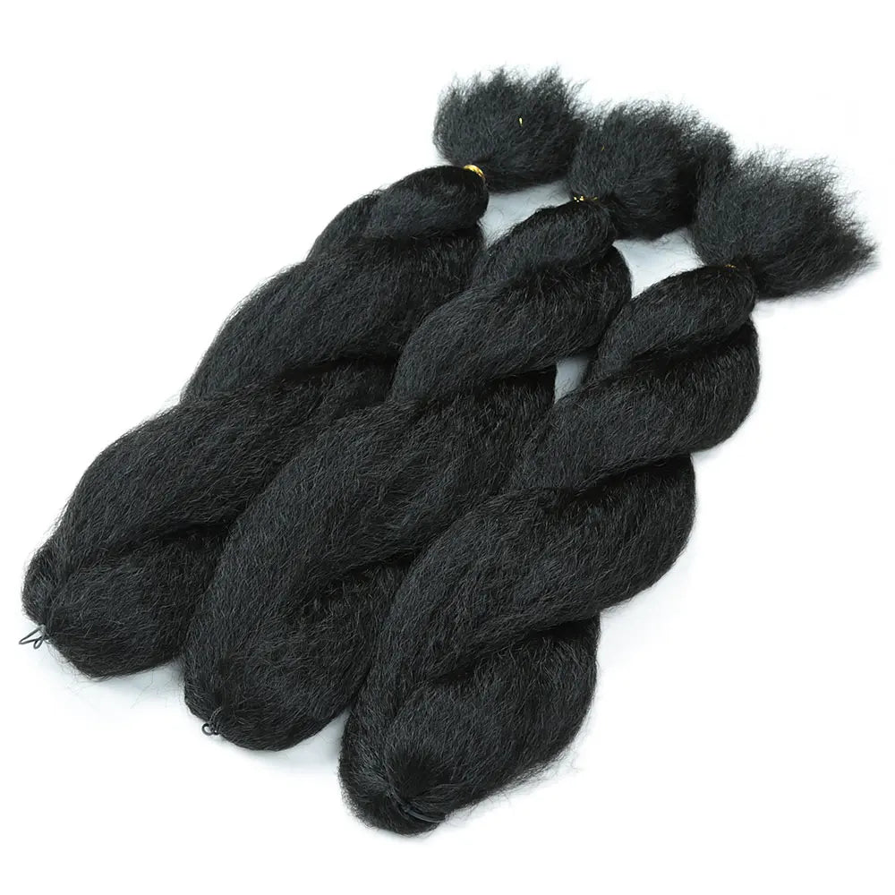 Synthetic Crochet Vixen Bundles 26 inch Kinky Straight Crochet Hair for Black Women Premium Synthetic Fibers Crochet Braids