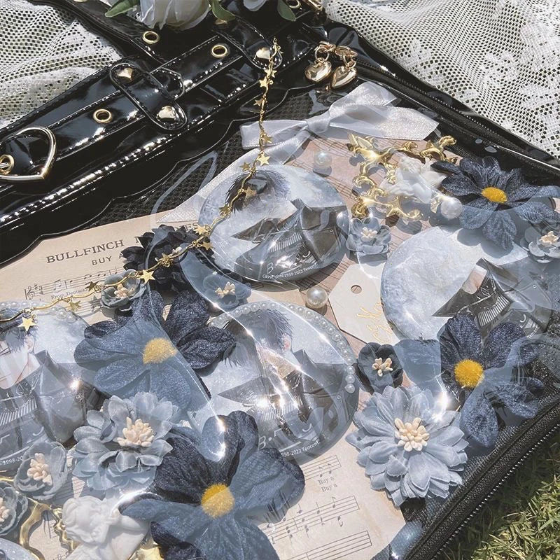 New Original Spicy Girl Cool Ita Bag Large Capacity Transparent Pain Layer Crossbody Bag Love Chain Ulzzang Shoulder Bag Handbag