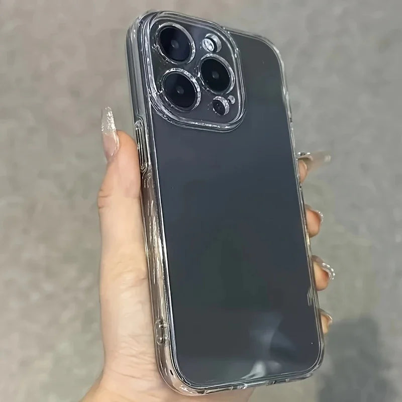 3-Piece Clear Soft Phone Case Set for iPhone 16/15/14/13/12/11 Pro Max, 14 Plus & 15 Plus